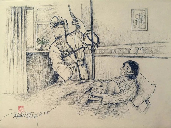 张晓飞钢笔画《我想到承德去看一看》.jpg